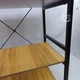 Стелаж-етажерка підлогова 4-ярусна 135×60×40 см з полицями з ЛДСП та металевим каркасом для дому, кухні, офісу та комори, для книг, посуду й побутових речей, з гачками Золотистий дуб, MB-065-4-GoldenOak - зображення 7