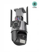 Інтелектуальна IP-камера Wi-Fi Full HD, ANDER ONE, 360°, 2 объектива, для зовнішнього та внутрішнього відеоспостереження, поворотна, з мікрофоном, функцією нічного бачення та датчиком руху, у чорно-сірому дизайні (2197046587) - зображення 1