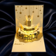Музыкальная поздравительная открытка «Happy Birthday» с объемным тортом внутри и подсветкой, Синий - изображение 1