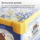 Детский игровой манеж Playpen 180 х 120 см с дверцей на молнии, сухой бассейн, детская площадка. Синий - изображение 4
