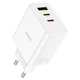Зарядний пристрій для телефону Hoco C126A Pure power PD40W трипортовий (2C1A) білий (C126A) - зображення 2