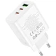 Зарядний пристрій для телефону Hoco C126A Pure power PD40W трипортовий (2C1A) білий (C126A) - зображення 3