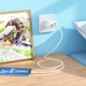 Зарядний пристрій для телефону Hoco C126A Pure power PD40W трипортовий (2C1A) білий (C126A) - зображення 5