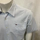 Рубашка Tommy Hilfiger мужская полоска лето хлопок короткий рукав карман XL голубая - изображение 3