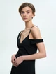 Сарафан жіночий з подвійними бретелями у чорному кольорі - 250733 розмір L ТМ РОЗА - зображення 3