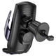 Автотримач для телефона з БЗП HOCO CA202 Plus Enlightener infrared induction wireless charging car holder(air outlet) Black metal - зображення 5
