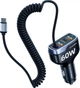 Автомобильное быстрое зарядное устройство 60W 4-Port USB C Car Charger: адаптер в прикуриватель 12V-24V с пружинным кабелем Type С - изображение 1