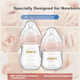 Пляшечка для новонароджених Oubeini Newborn Baby Bottle, пляшечка для немовлят, скляна пляшечка, для новонароджених та немовлят, 0-3 місяці, 120 мл - изображение 4