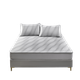 Комплект постельного белья Luolai Home Textiles Simple Elegance Class A High-End из высококлассного углеродного волокна, моющийся, из ледяного шелка, серого цвета, 120*200*30 см. - изображение 4