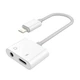 Адаптер Lightning на Lightning 2F 20-20000Hz белый для наушников и зарядки J-008 - изображение 3
