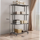 Этажерка металлическая RIAS Clothes Drying Rack 8041 на колесиках 4 яруса 155x80x40 см Black (3_08401) - изображение 6