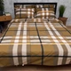 Комплект постельного белья Moon&Star King Size 220x240 наволочки 4x70x70 Mocha Check Микросатин Premium (MS-820016034) - изображение 2