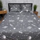 Комплект постельного белья Moon&Star Полуторный 143x210 наволочки 2x40x60 Star Voyage Микросатин Premium (MS-820016360) - изображение 2
