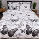 Комплект постельного белья Moon&Star Полуторный 143x210 наволочки 2x50x70 Silver Butterflies Ranforce Elite (MS-820016606) - изображение 2