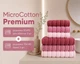 Набор турецких махровых полотенец Cestepe MicroCotton Premium 3 штуки 50x90 + 3 штуки 70х140 Ezgi 5 плотность 600 г/м2 - изображение 1