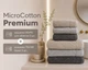 Набір турецьких махрових рушників Cestepe MicroCotton Premium 3 штуки 50x90 + 3 штуки 70х140 Eva 2 щільність 600 г/м2 - зображення 1