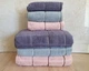 Набор турецких махровых полотенец Cestepe MicroCotton Premium 3 штуки 50x90 + 3 штуки 70х140 Kare 2 плотность 600 г/м2 - изображение 3