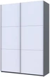 Шкаф-купе Doros G-Caiser 2 ДСП / 3 части 160х60х240 см Антрацит/Белый (42005410) - изображение 1