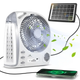 Вентилятор настольный аккумуляторный с LED-лампой FM-радио Bluetooth-колонкой солнечной панелью 5800 мАч 2 скорости (483957-Prob) Белый - изображение 4