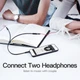 Кабель Vention Audio 3.5mm M 4pin - 2x3.5mm F 0.3 м Black Metal Type, 3 pin, стерео (BBSBY) - зображення 4