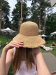 Капелюх панама з натуральної соломи з широким полем рафія One Size не мнеться у валізі - изображение 4