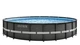 Круглый семейный каркасный бассейн Intex 26340 732 x 132 см для дома дачи из ПВХ серый (21-9-26340-0) - изображение 1