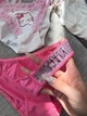 Набор женских трусиков слипов Хэллоу Китти Hello Kitty, белье Хелоу Кити с белыми стразами (3 шт в наборе), S/M - изображение 8