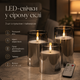 LED свечи в сером стекле 3 шт с пультом и таймером — реальный воск, мерцание, 4| /5| /6| - изображение 1