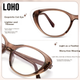 Оправа LOHO Retro Orange Cat Eye безободковая для линз с защитой от синего света и коррекцией астигматизма, черная - изображение 3