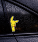 Вологостійкі наклейки на авто/мото/ноутбук Pikachu on Board sticker стікер на скло 12х6см права - зображення 2