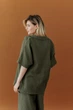 Женская рубашка из муслина ART KNIT оливковая, S-M 045961 - изображение 10