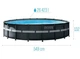 Каркасный бассейн Intex Ultra XTR Frame Pool 549×132 см 26423 л круглый черный с песчаным насосом-фильтром 6000 л/ч, стремянкой, подстилкой и тентом - изображение 4