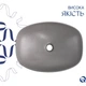 Раковина накладна Qtap Cardinal 500х380х140 мм з донним клапаном сірий (QTCAR188SG49824) - изображение 3
