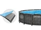 Каркасный бассейн Intex GreyWood Prism Frame Pool 549×122 см 24310 л круглый темно-серый с картриджным фильтр-насосом 5678 л/ч, стремянкой, подстилкой и тентом - изображение 6