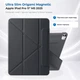 Чохол для планшета BeCover Ultra Slim Origami Magnetic для Apple iPad Pro 11" M5 2025 з кріпленням для стилуса Apple Pencil Black (BC_715949) - зображення 7