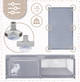 Игровой манеж 120x180 см для детей до 36 месяцев серый MalPlay FK-3314 - изображение 7