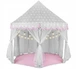 Детская палатка шаттр 123x123x140 см для игр и отдыха серо-розовая Kruzzel FK-1040 - изображение 10