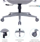 Кресло компьютерное офисное эргономичное OfficePro Unity OC710G Grey - изображение 12