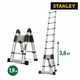 Лестница алюминиевая раскладная двухсекционная Stanley 1,9/3,8 м - изображение 1
