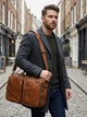 Сумка портфель мужская из натуральная кожи Vintage leather-14353 Рыжяя - изображение 2