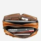 Сумка портфель мужская из натуральная кожи Vintage leather-14353 Рыжяя - изображение 11