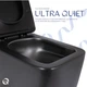 Унитаз подвесной Qtap Gemini Ultra Quiet 485×340×350 мм, Matt Black, с сиденьем Slim Duroplast / Soft-close / Quick Release QTGEM28BLM50505 - изображение 5
