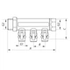 Коллектор с шаровыми кранами и фтингом Koer KR.1126-3 1"x3 ways (KR2839) - изображение 3