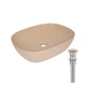 Раковина накладная Qtap Aquarius 470x380x120 мм, Beige, прямоугольная, с донным клапаном QTAQA188SB49781 - изображение 1