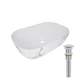 Раковина накладная Qtap Robin 600x390x150 мм, Marble, прямоугольная, с донным клапаном QTROB188MR49788 - изображение 1