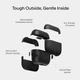 Чехол Pitaka Aramid Fiber Magnetic Case для Apple AirPods 4 Black/Gray (APM2404) [170965] - изображение 4