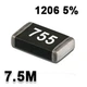 Резистор SMD 7.5M 1206 5% - 737333 - изображение 1