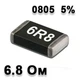 Резистор SMD 6.8R 0805 5% - 737152 - изображение 1
