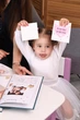 Картки для фотосесії "Baby cards" УКРАЇНСЬКОЮ, рожеві, набір двосторонніх листівок 12 од - зображення 5