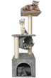 Когтеточка домик 5 уровней 90 см для кошек Purlov серый сизаль - изображение 4